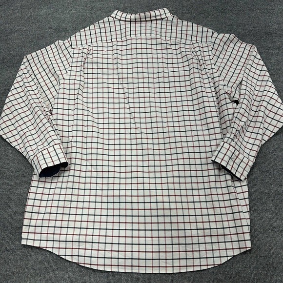 Cremieux Shirt Mens 3XT White WIndowpane Check Long Sleeve Button Up 3XL Tall - Picture 10 of 10